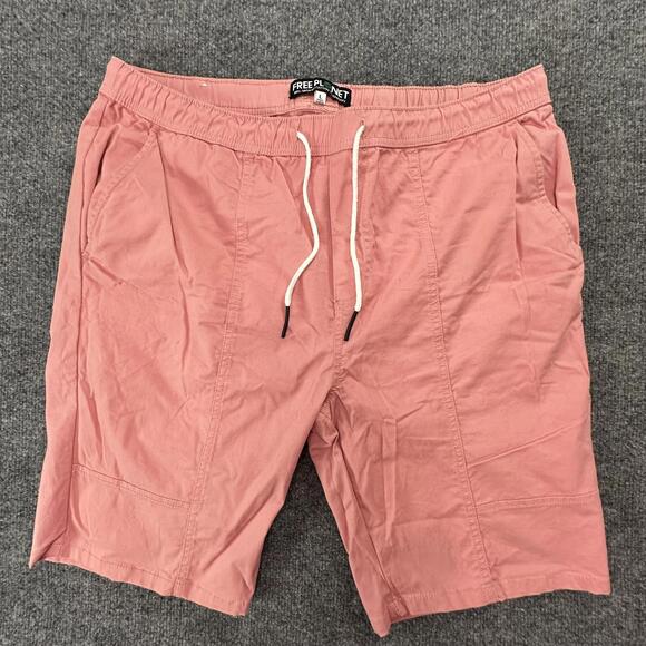 Free Planet Organic Cotton Men's Shorts - Large, Pink #412 - Picture 1 of 5